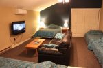 Upstairs Beds and TV area